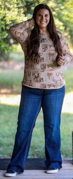 Sunset Ranch Retro L/S