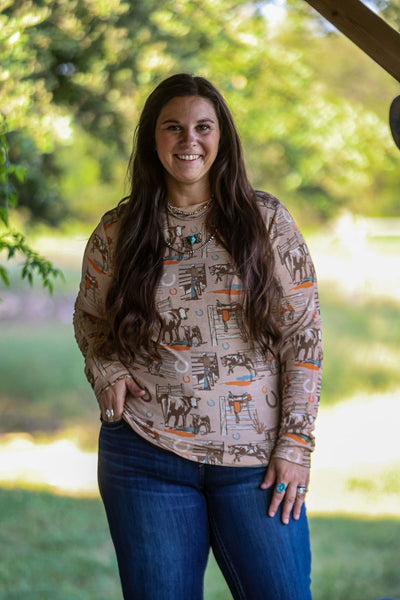 Sunset Ranch Retro L/S