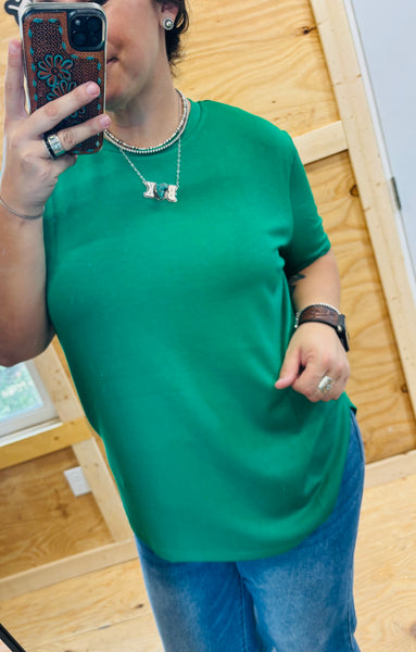 Cloud Basic Free Tee-Kelly Green