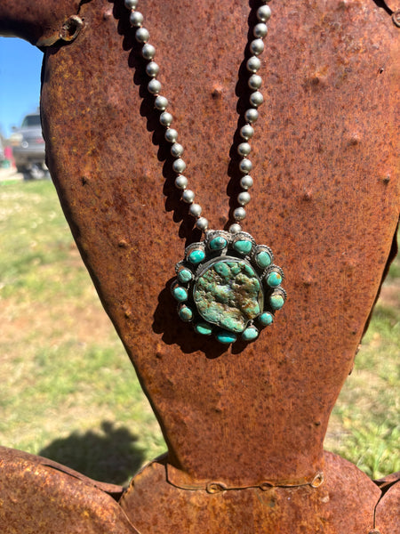 Tibet Turquoise Large Stone Necklace