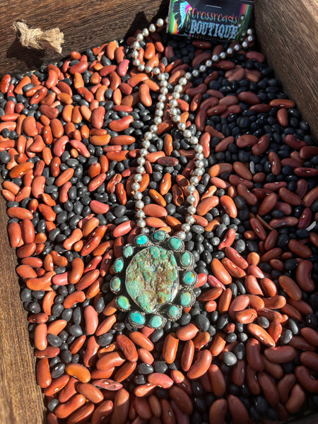 Tibet Turquoise Large Stone Necklace