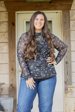 Black WOMENS Bandana Babe Mesh