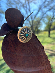 Sterling Silver/Turquoise Hair Tie