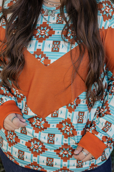 Sunset Aztec Sweater