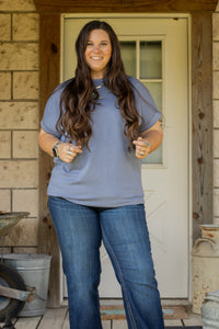 Cloud Basic Mom Cuff-Denim