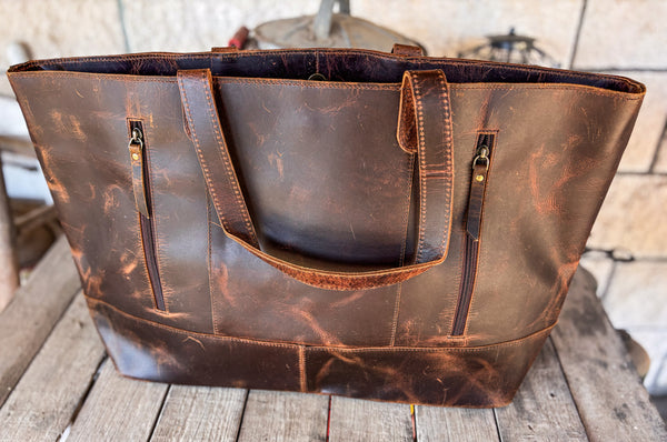 Vintage Leather Tote