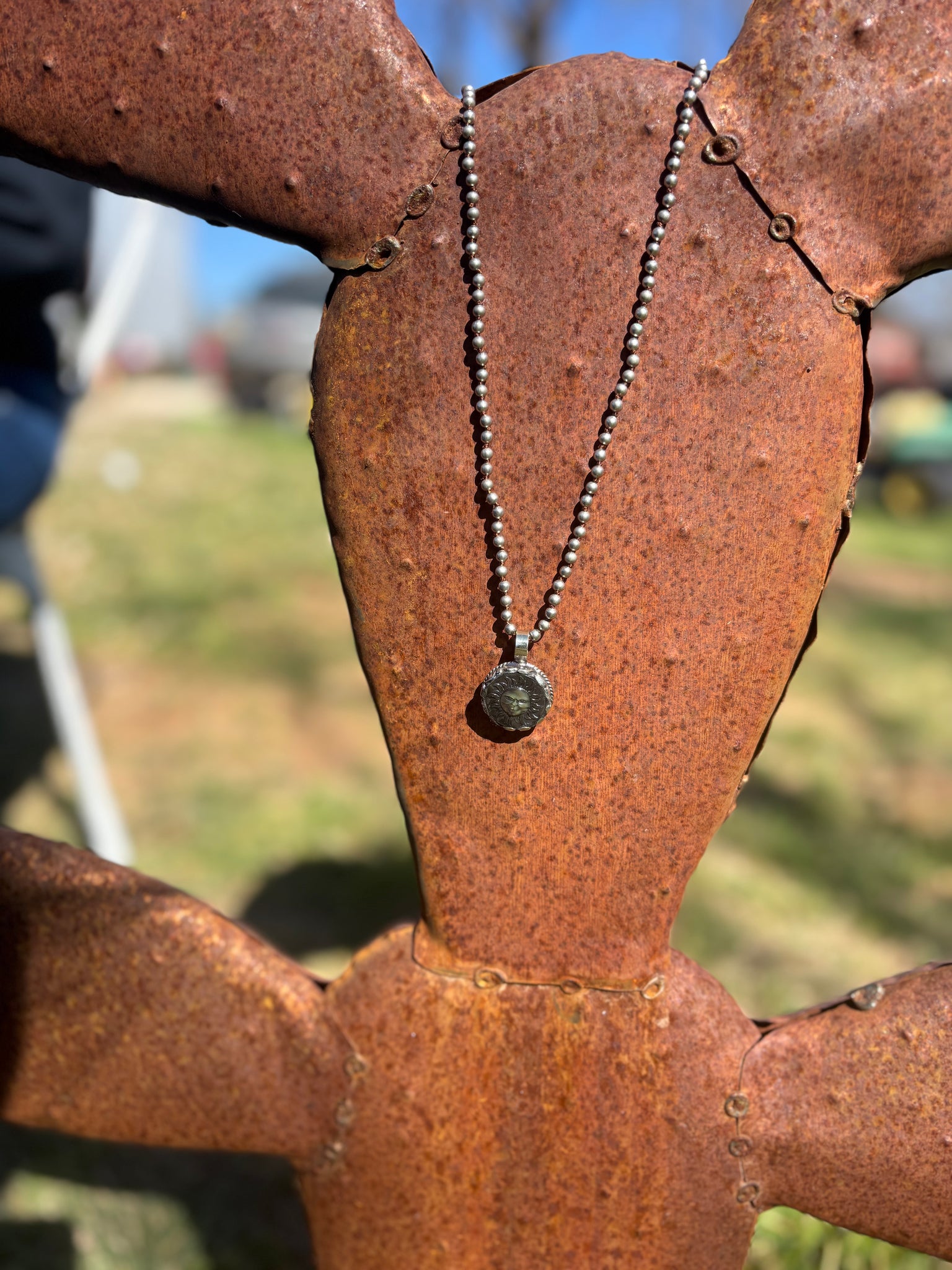 Tibet Abalone Sun Necklace