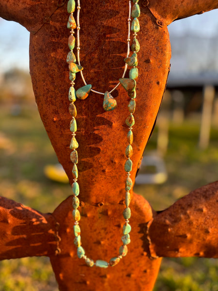 5 Stone Teardrop Necklace