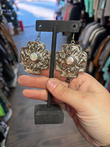 Tibet Fat Cross Earrings