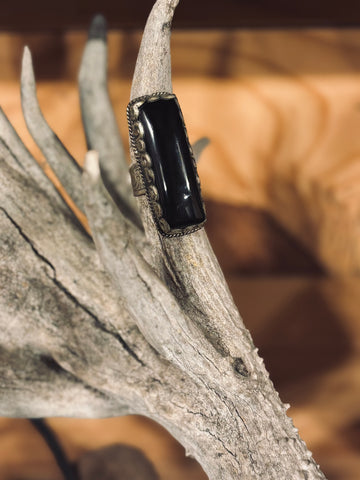 Tibet Skinny Onyx Ring