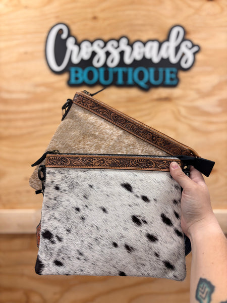 Brindled Cowhide Crossbody