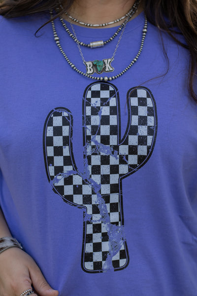 Lavender Grunge Cactus Tee