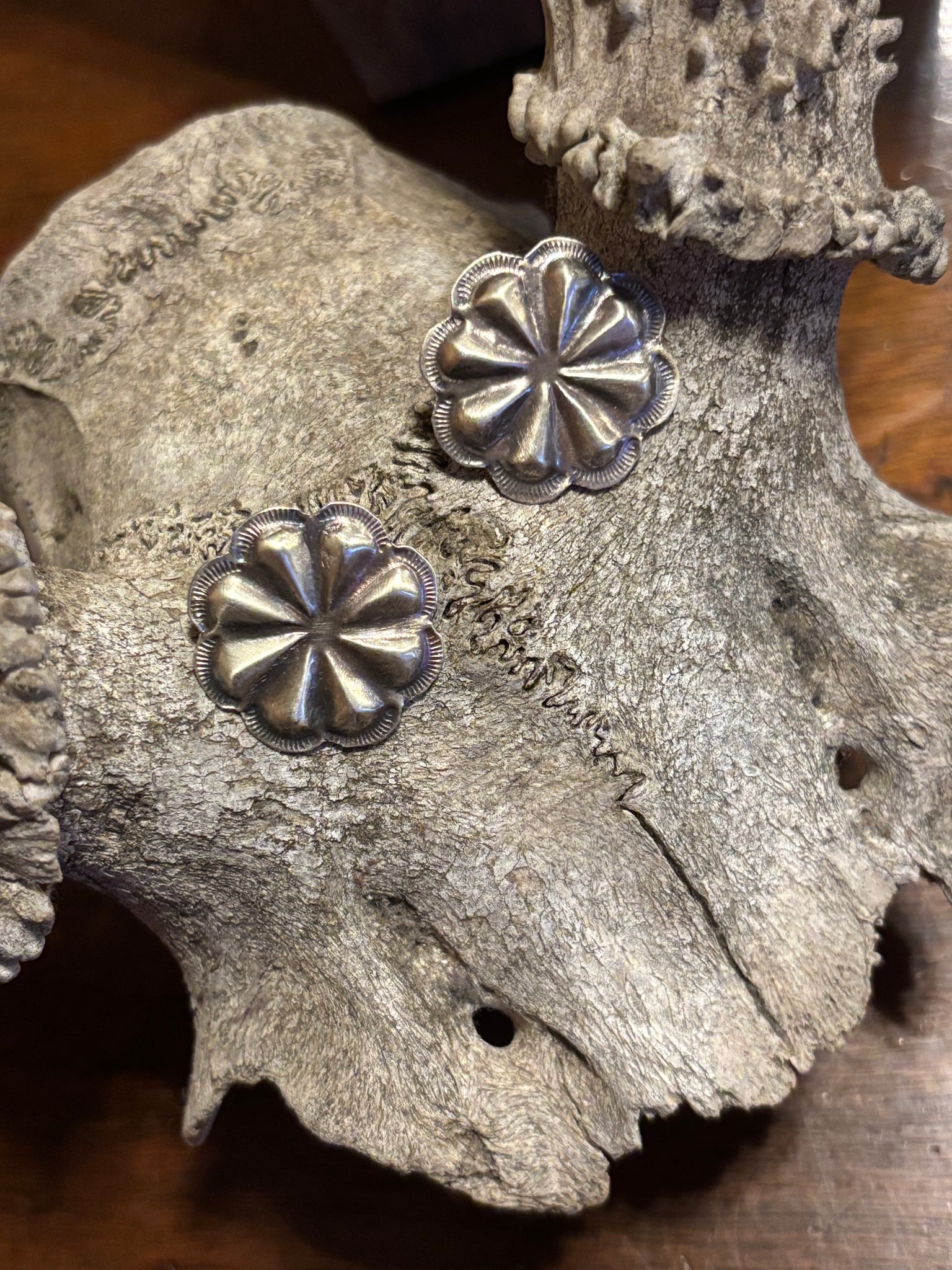 Joan Begay Silver Dollar Studs