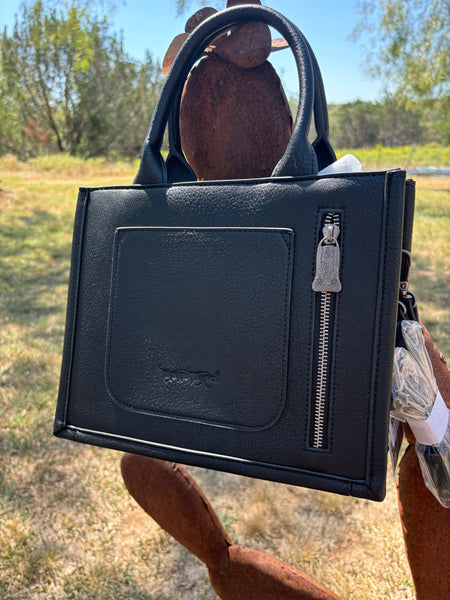 Black Brindled/Tooled Purse