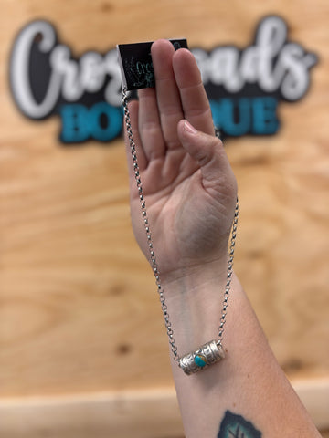 XLarge Horse Pill Necklace with Turquoise