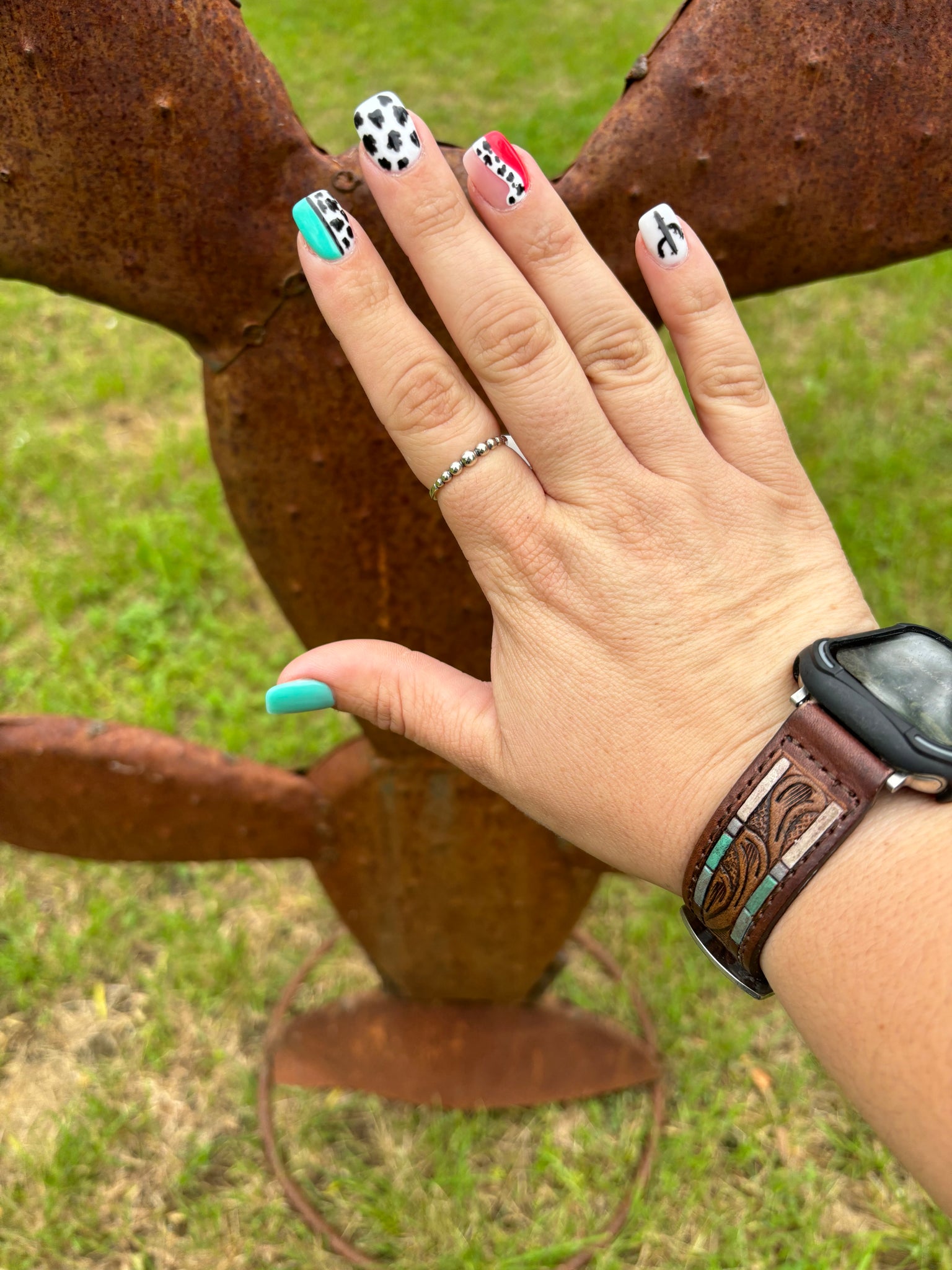 "Navajo" Pearl Ring