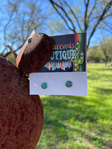 Turquoise Tri Split Stud