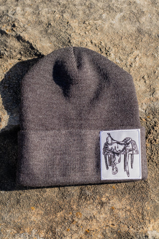 Charcoal Saddle Beanie