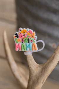 Spring Flower Mama Straw Topper