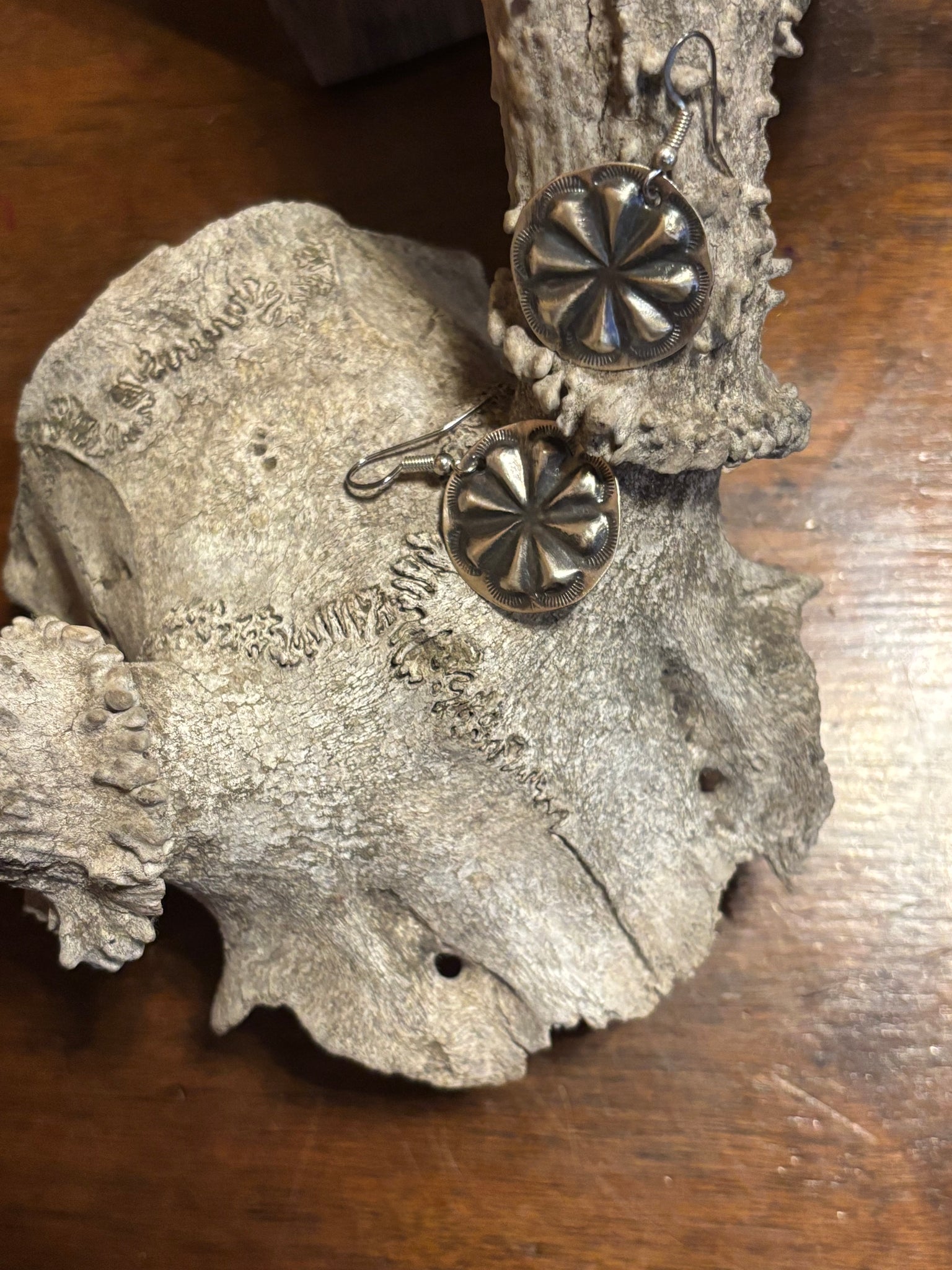 Sand Dollar Dangle Earring Made by Joan Begay