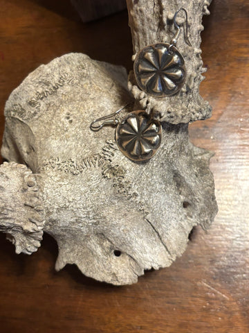Sand Dollar Dangle Earring Made by Joan Begay