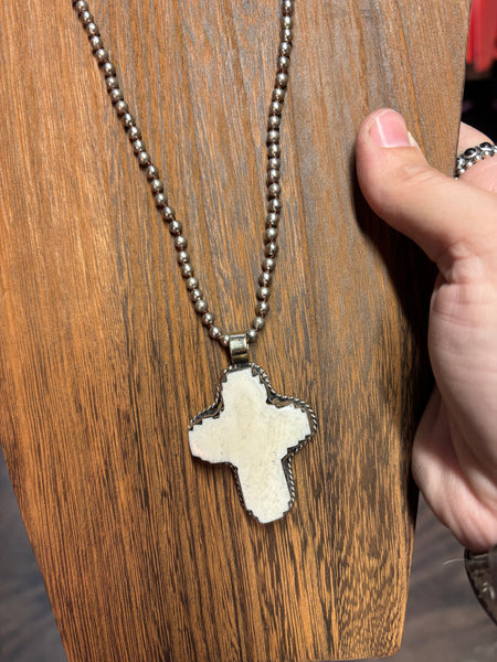 Tibet Fat Bone Cross Necklace