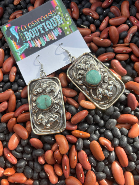 Tibet Rectangle Earrings