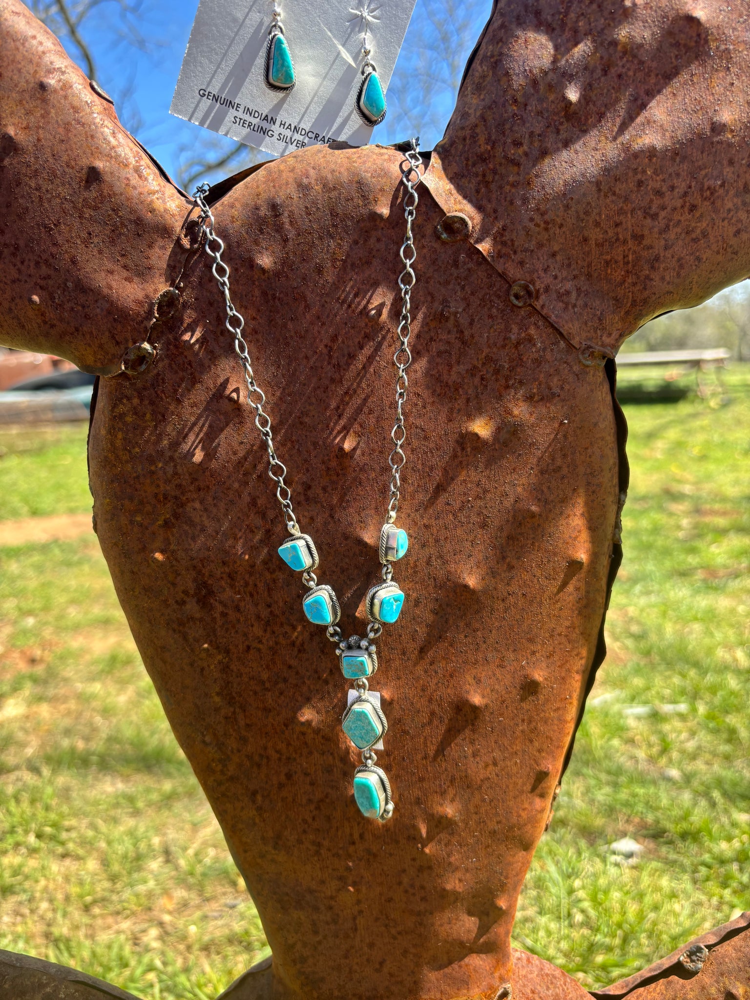 Sonoran Scott Skeets Lariat Necklace & Earrings