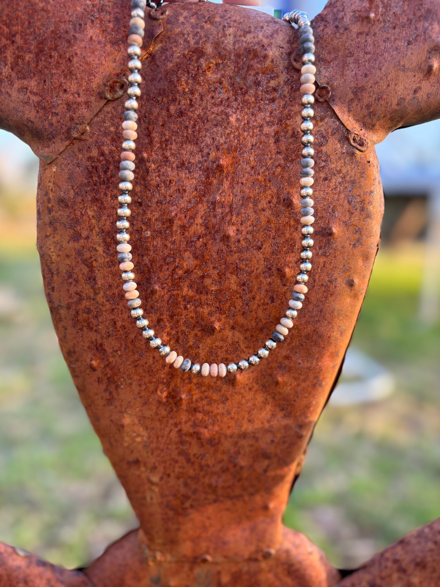6MM Picasso Jasper Necklace