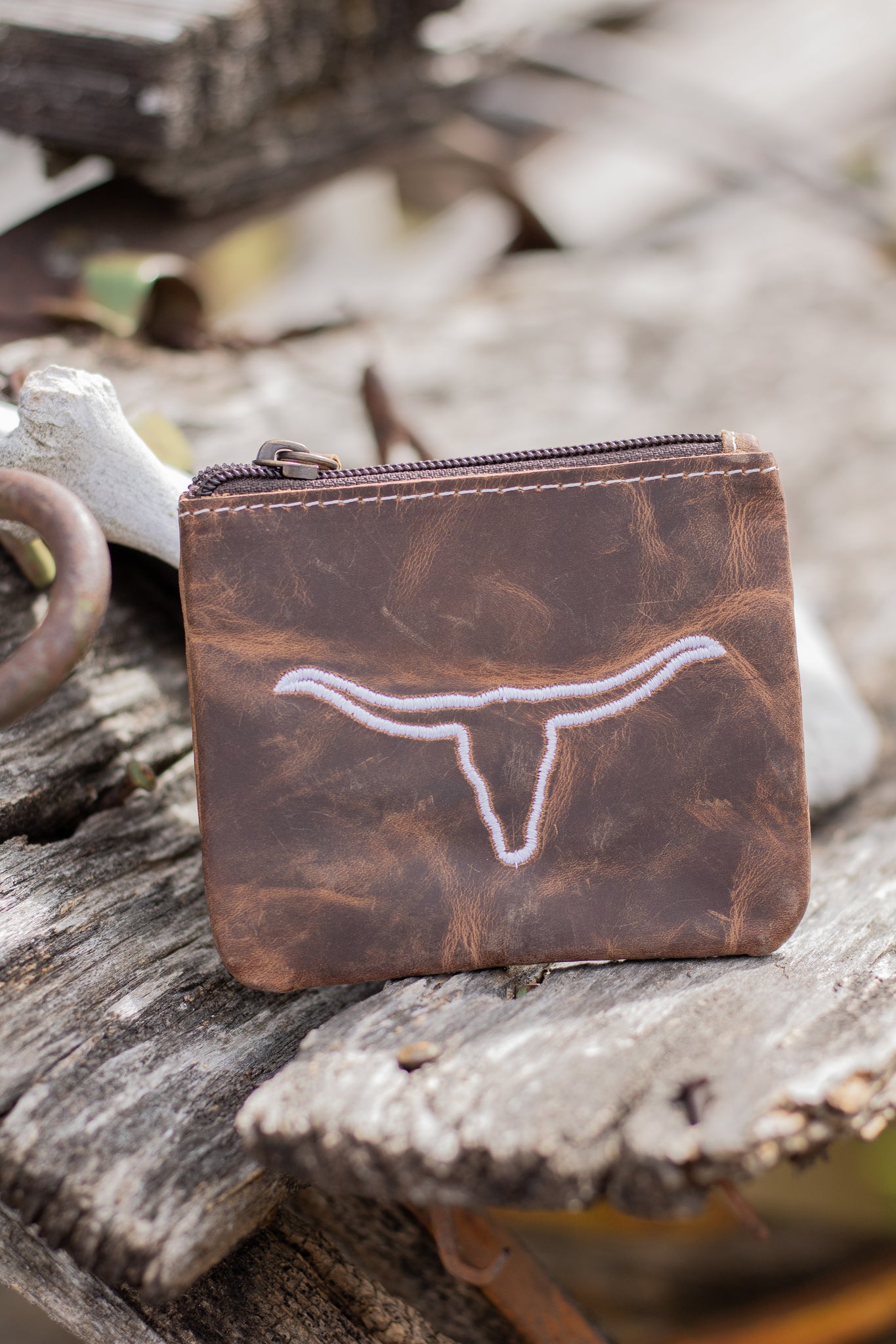 Longhorn Zipper Pouch