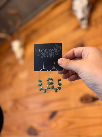 Oval Naja Dangle Earrings