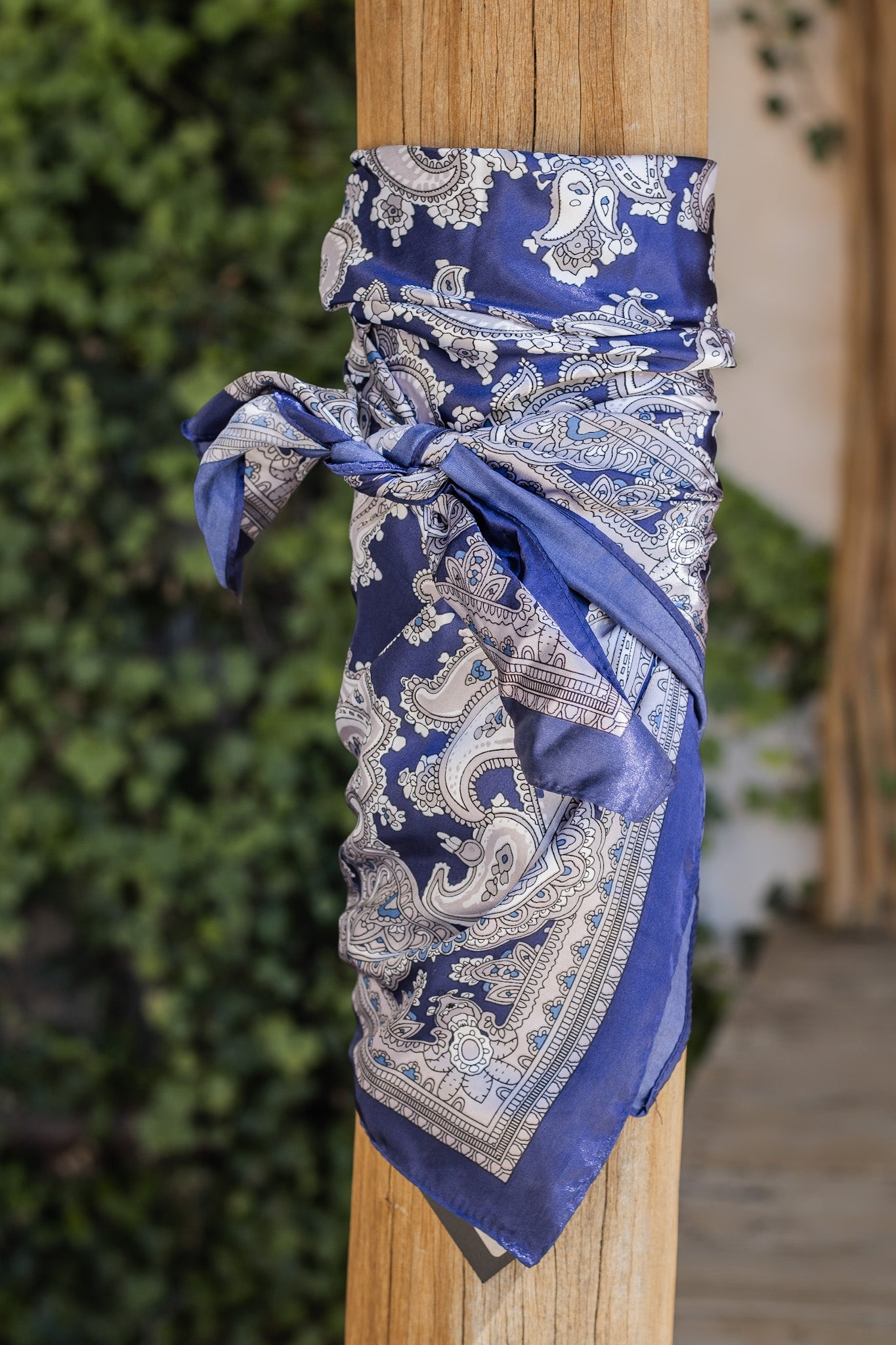 Navy Paisley Wild Rag