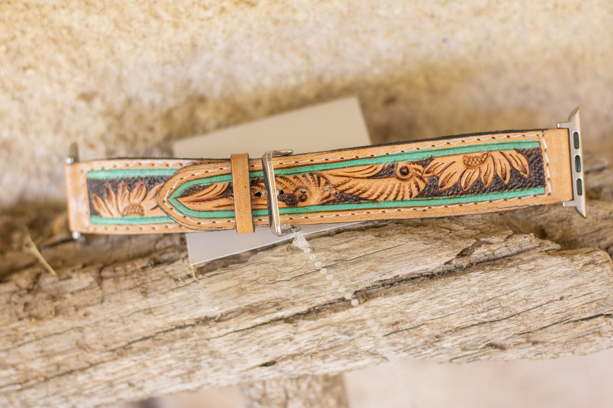 Turquoise Sunflower Watchband