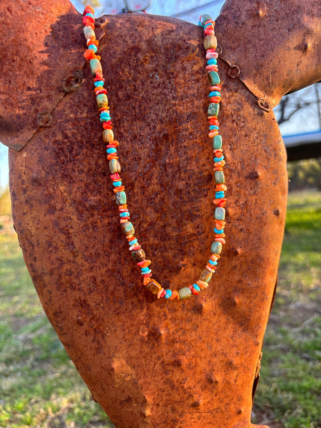 Spiney Turquoise Barel Nugget Necklace