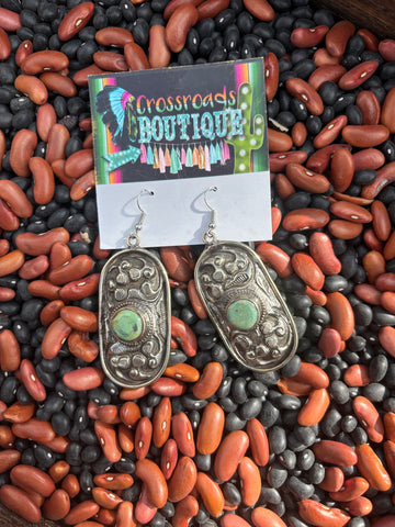 Tibet Oval Earrings