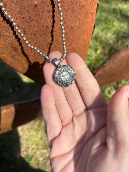 Tibet Abalone Sun Necklace