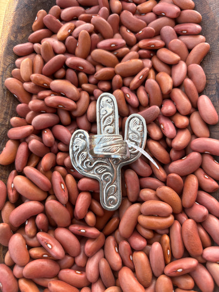 Tibet Genuine Turquoise Cactus Ring