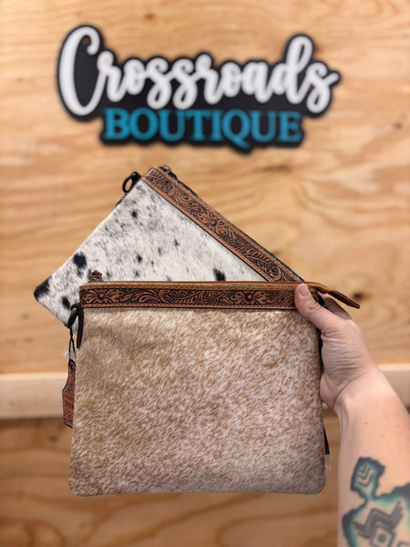 Brindled Cowhide Crossbody
