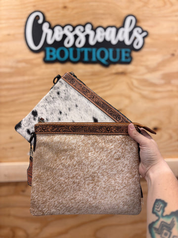 Brindled Cowhide Crossbody