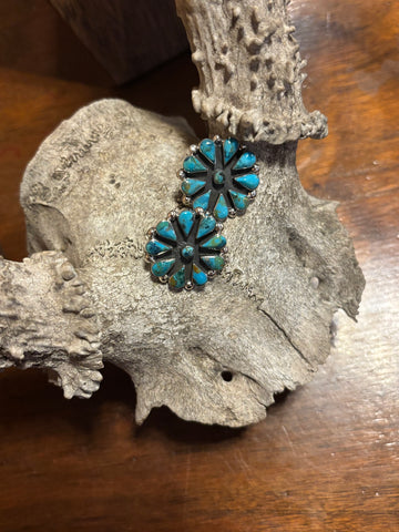 Turquoise Circle Cluster Earring