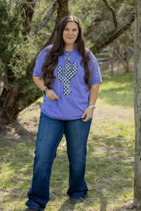 Lavender Grunge Cactus Tee