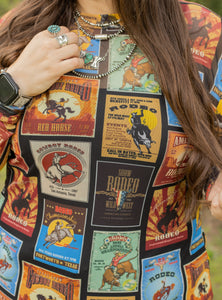 Rodeo Collage Mesh Top
