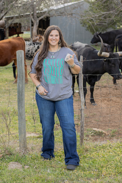 Coffee, Cattle & Cowboys Puff Tee