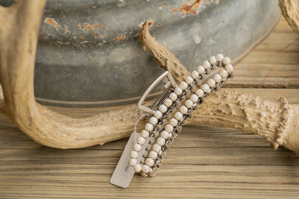 Beaded Oval Claw Clip