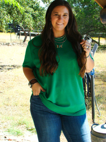 Cloud Basic Free Tee-Kelly Green