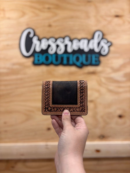 Bi-Fold Basket Weave CC Wallet