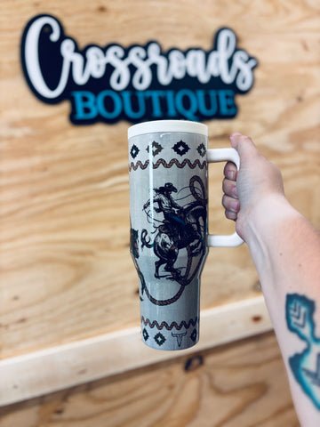 Roping Cowboy Tumbler