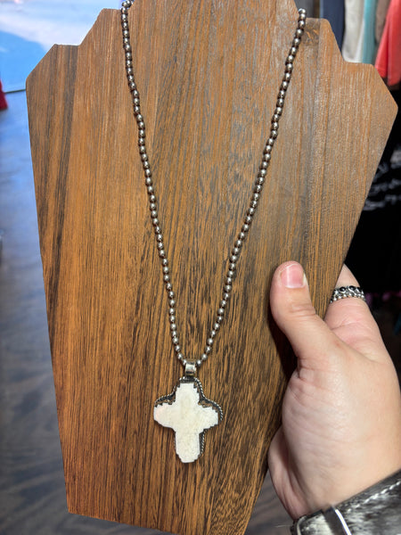 Tibet Fat Bone Cross Necklace