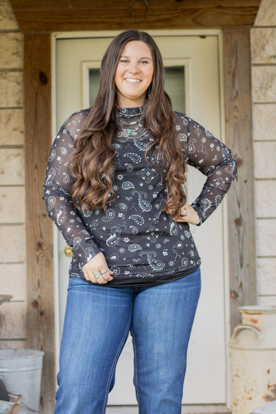 Black WOMENS Bandana Babe Mesh
