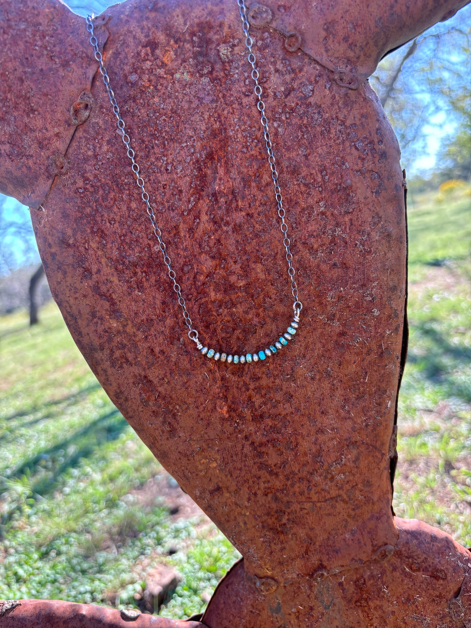 Turquoise/Navajo Chained Necklace